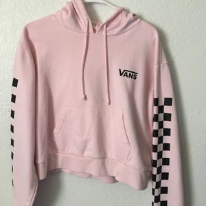 VANS Baby Pink/ Checkered Pullover Hoodie